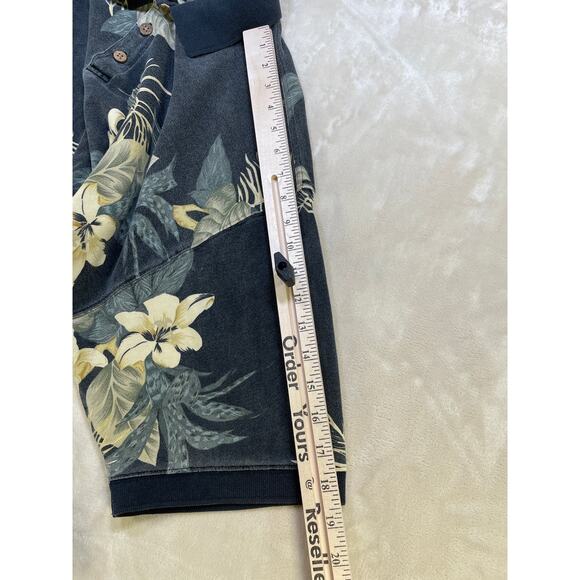 Vintage Men’s Tommy Bahama 100% Cotton Men’s Floral Polo Large - Picture 10 of 14